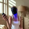 Lunni Mascarilla facial LED de silicona con luz LED de 7 colores e infrarrojo cercano negra