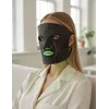 Lunni Mascarilla facial LED de silicona con luz LED de 7 colores e infrarrojo cercano negra
