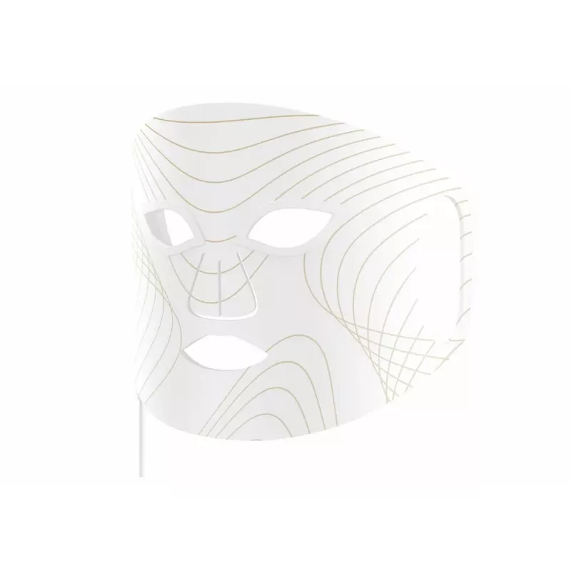 Lunni Mascarilla facial LED de silicona con luz LED de 7 colores e infrarrojo cercano blanca