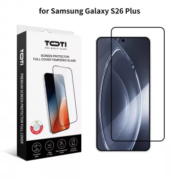 TOTI PREMIUM Protector de pantalla de cristal templado 2.5D Full Cover para Samsung Galaxy S26 Plus