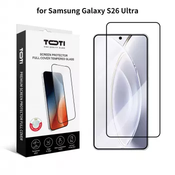 TOTI PREMIUM Protector de pantalla de cristal templado 2.5D Full Cover para Samsung Galaxy S26 Ultra