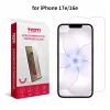 TOTI Protector de pantalla de cristal templado 2D Full Cover para iPhone 16e/17e transparente