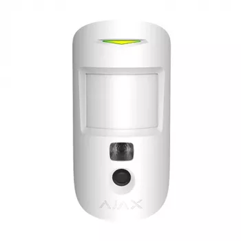 AJAX MotionCam Indoor blanco detector de movimiento PIR con cámara