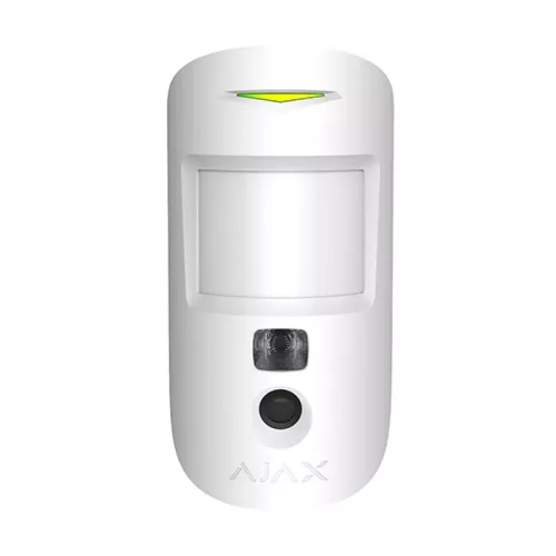 AJAX MotionCam Indoor blanco detector de movimiento PIR con cámara