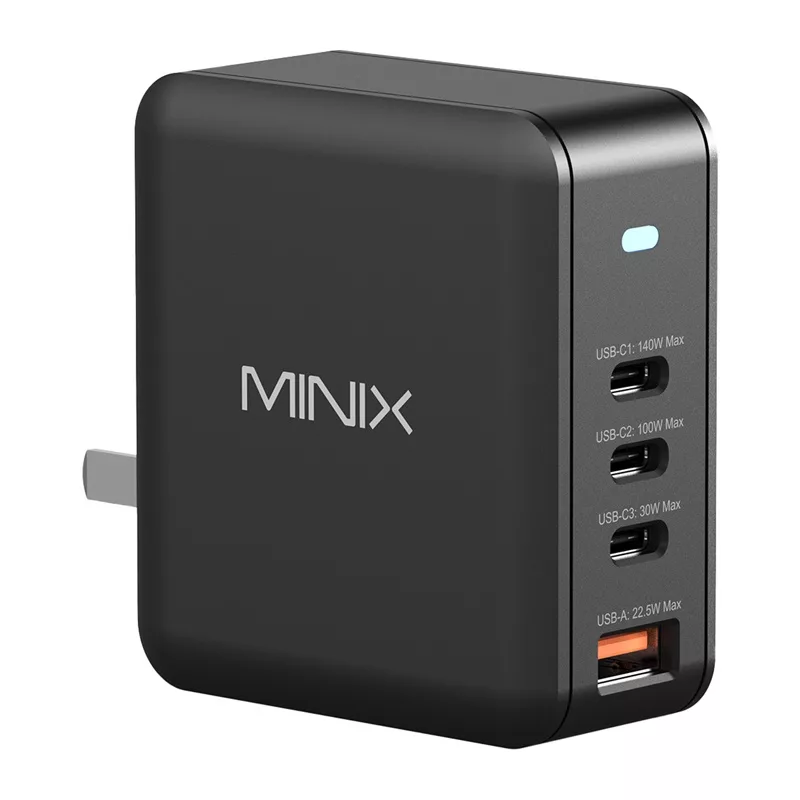 MINIX NEO-P165 Cargador GaN con 3x USB-C y 1x USB-A 165W