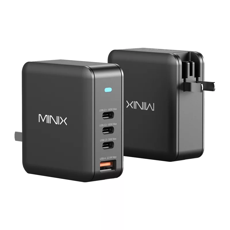 MINIX NEO-P165 Cargador GaN con 3x USB-C y 1x USB-A 165W