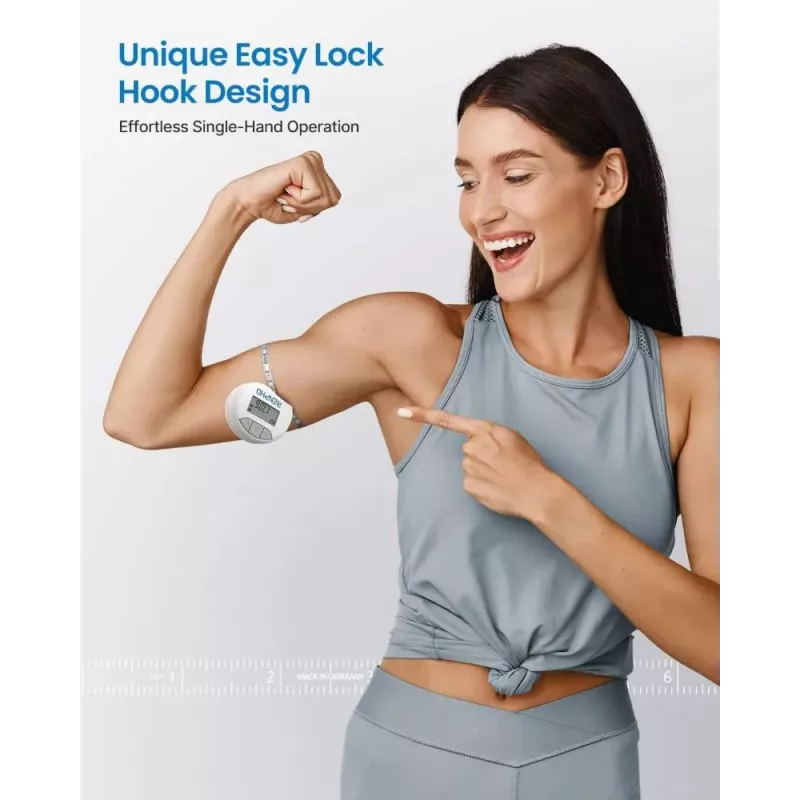 RENPHO Cinta métrica inteligente - cinta corporal Bluetooth para IMC, cintura, cadera, brazo, pierna, pecho - retráctil automática, pantalla LCD, compatible con Renpho Health App, Apple Health, Google Fit, Samsung Health - negra