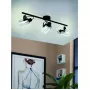 BERREGAS lámpara de techo y pared 3 luces E27, negro/cromo, 220-240V, IP20, interior