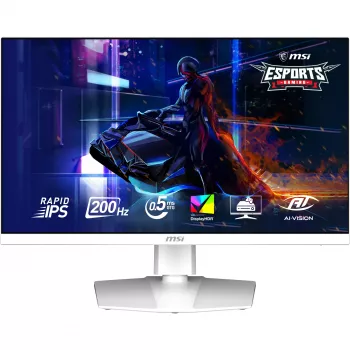 MSI MAG 274QRFW E20 monitor gaming 27 inch WQHD 200Hz Rapid IPS, blanco