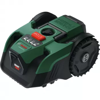 Bosch VISIMOW18V-200 Robot cortacésped 18V con batería de 5,0Ah, cuchilla de repuesto, Verde/Negro