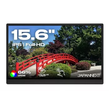 JAPANNEXT JN-MD-i156F-T-LE monitor portátil táctil IPS Full HD de 15,6 inch con Mini HDMI, USB-C, altavoces integrados, negro