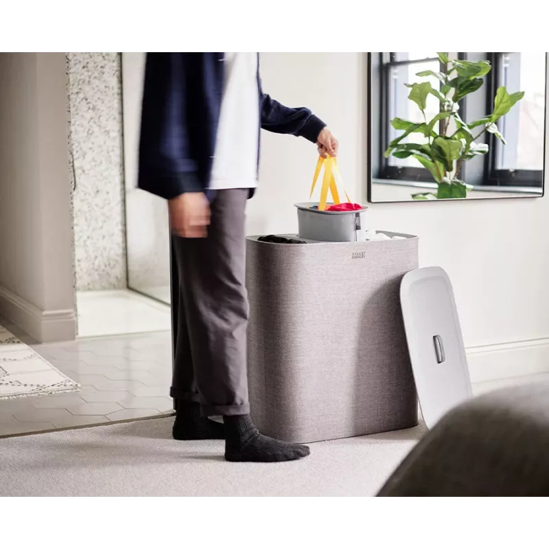 Joseph Joseph Tota Trio 90L cesto de la colada gris para separar la ropa