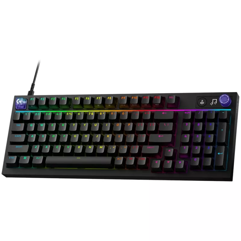 Logitech G316 X 98 teclado gaming, distribución húngara, negro, con cable, Lightsync RGB