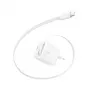 Belkin BOOST CHARGE Pro 67W cargador de pared dual GaN con cable USB-C retráctil, blanco