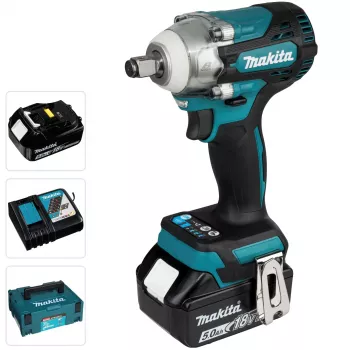 Makita DTW300TJX7 llave de impacto a batería con accionamiento cuadrado de 1/2 pulgadas y batería adicional