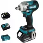 Makita DTW300TJX7 llave de impacto a batería con accionamiento cuadrado de 1/2 pulgadas y batería adicional