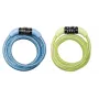 Master Lock 8143EURDPROCOL candado de cable en espiral con código numérico predefinido - 1,2 m de longitud, 8 mm de diámetro, varios colores (azul/verde)