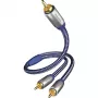 in-akustik cable de subwoofer Premium Y - 2x RCA macho a 1x RCA macho, 3,0 m, negro