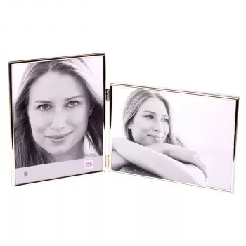 WALTHER Chloe Silver marco de fotos doble 2x10x15 cm 1x vertical 1x horizontal WD115S