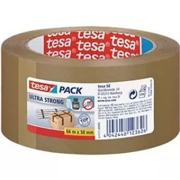 Tesa cinta adhesiva de embalaje Ultra Strong 66 m x 50 mm marrón PVC