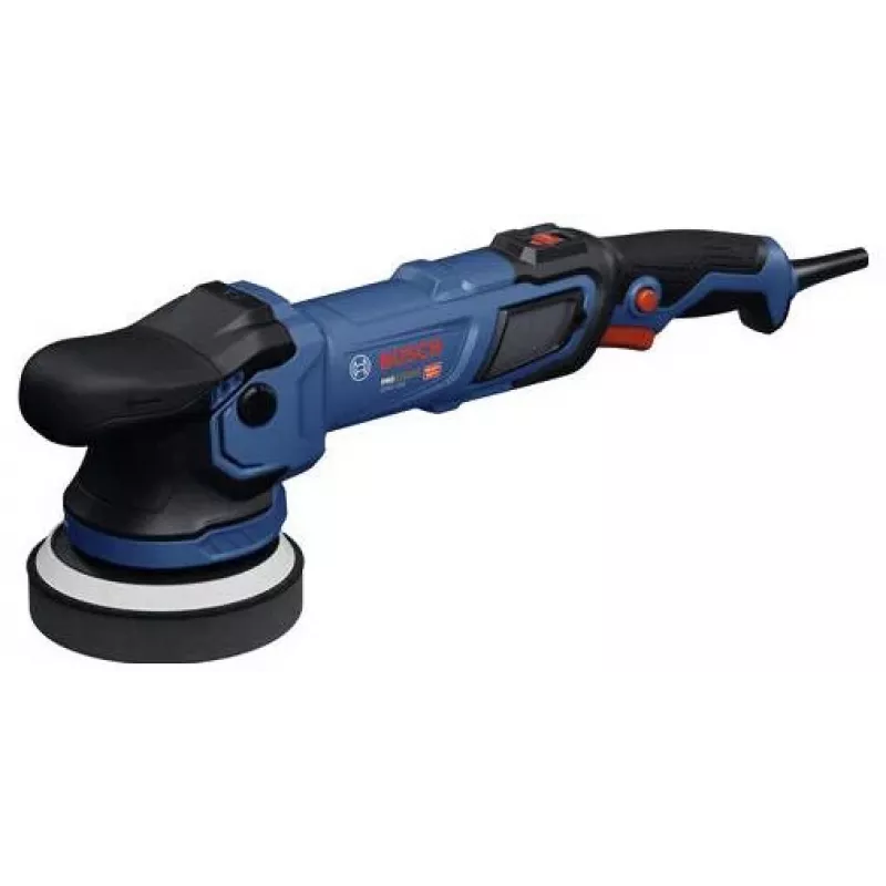 BOSCH GPX9-125S set de pulidora rotativa con almohadilla de espuma y caperuza de pulido, batería 18V (herramienta sin batería ni cargador)