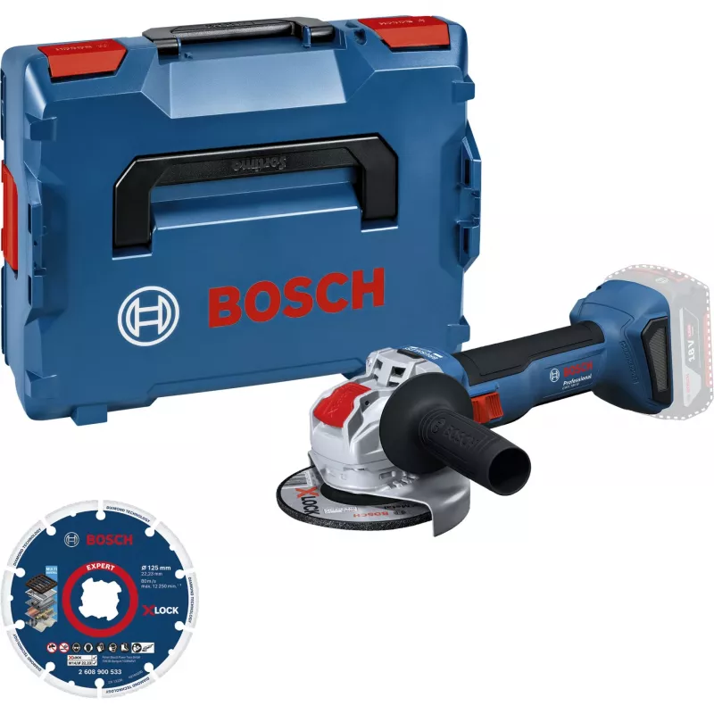 Bosch GWX 18V-8 amoladora angular a batería 18V 125 mm con disco de corte diamantado (venta al por menor)