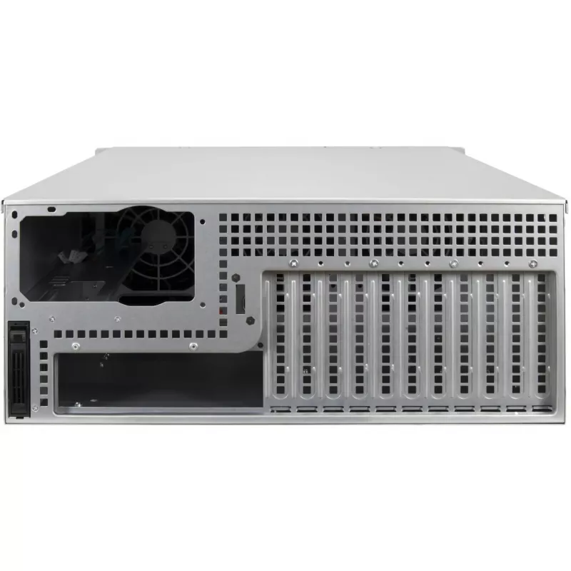 Inter-Tech IPC Storage 4U-4408-L chasis de servidor rack 4U, 8x 3,5 pulgadas hot-swap, sin fuente de alimentación, negro