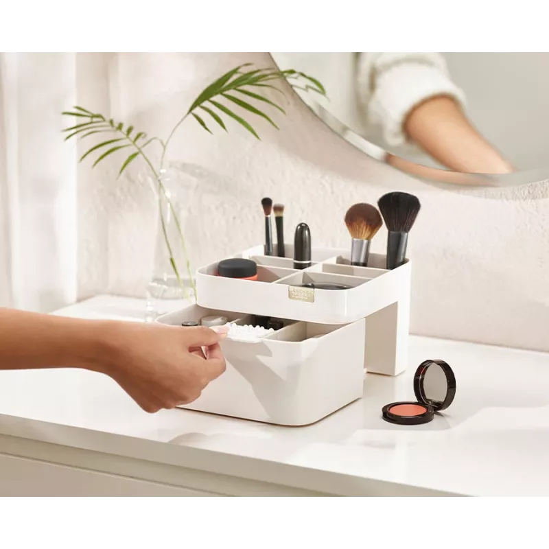 Joseph Joseph Viva organizador de cosméticos con cajón - blanco/gris