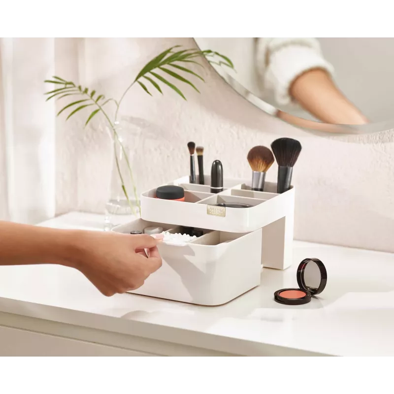 Joseph Joseph Viva organizador de cosméticos con cajón - blanco/gris