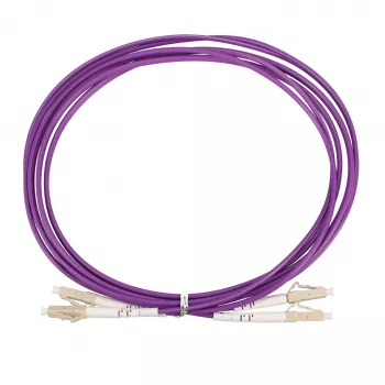 Extralink EX.36868 cable de parcheo de fibra óptica LC/UPC a LC/UPC, multimodo OM4, dúplex, 3 mm, 2 m