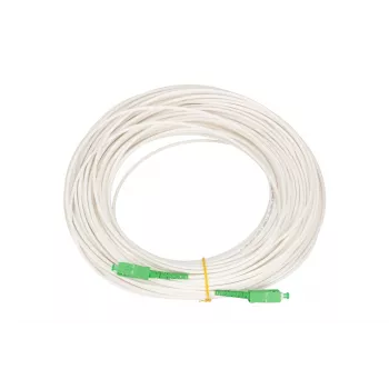 Cable de conexión Extralink SC/APC-SC/APC, LSOH, monomodo, simplex, G.657A2, 3 mm, 15 m, blanco