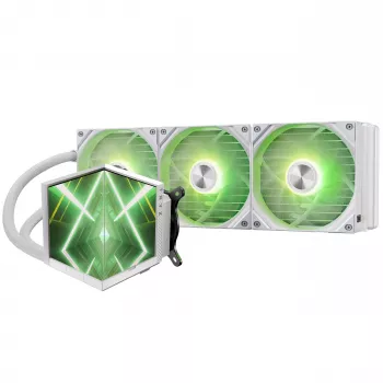 TRYX STAGE ARGB 360 refrigeración líquida para CPU AIO, pantalla IPS dual - 360mm, blanco