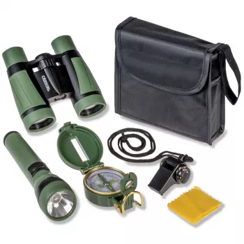 Carson AdventurePak HU-401 prismáticos 5x30 con brújula, linterna y silbato