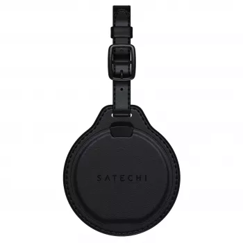 Satechi FindAll etiqueta de equipaje de piel vegana negra