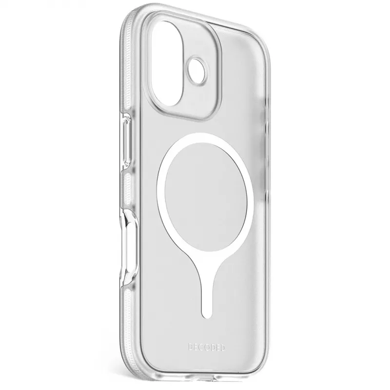 Decoded DropTec funda trasera transparente para iPhone 17 con MagSafe (Frosted White)