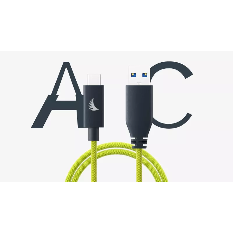 Angelbird Cable de USB-A a C 3.2 Solid Flex Lima 1 ft UAC3SFL32