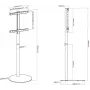 Soporte de suelo para señalización digital VISION MAGIC para pantallas de 30-65 pulgadas, columna de 1500 mm, altura ajustable, VESA 400x400, horizontal/vertical, gestión de cables, ideal para entradas de empresa