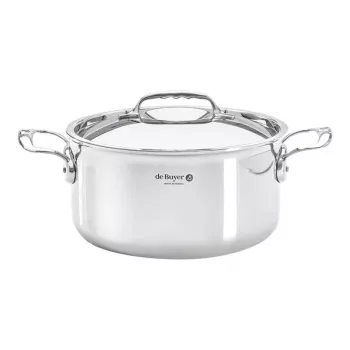 De Buyer Affinity Cazo con mango Acero inoxidable con tapa 24 cm