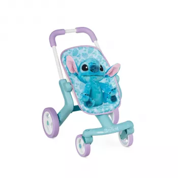 Smoby Carrito de muñecas Stitch con peluche 25 cm