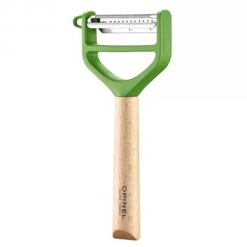 OPINEL T-Duo Pelador en Y Acero inoxidable Verde Madera de haya
