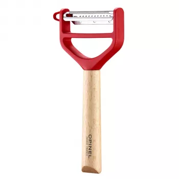 Opinel T-Duo Set pelador en Y Rojo Madera de haya