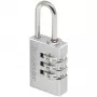 Master Lock 7620EURDCC Candado de combinación, carcasa de aluminio, arco de acero endurecido, 4 dígitos reajustable, ancho de carcasa 50 mm, diámetro de arco 8 mm, plata/gris