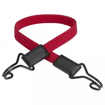 Master Lock Goma elástica plana de alambre doble 3224EURDAT - 60 cm, pack de 2, negro/amarillo