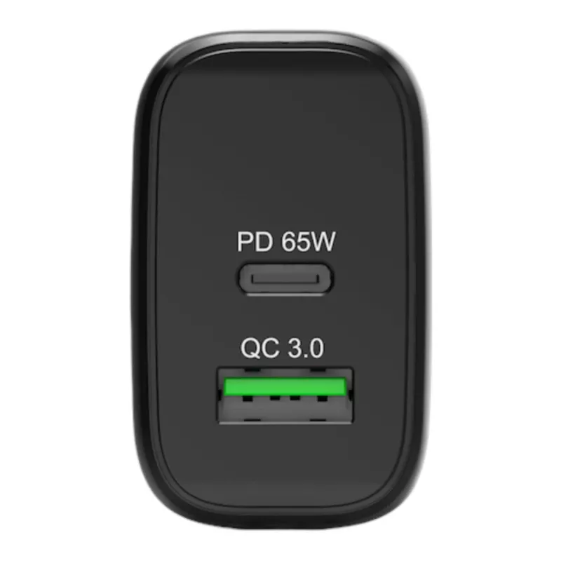 PORT Designs Cargador de pared USB-C PD 65W GaN enchufe EU negro