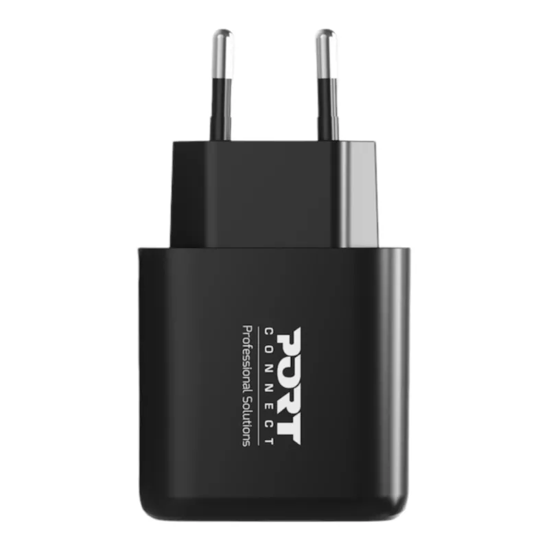 PORT Designs Cargador de pared USB-C PD 65W GaN enchufe EU negro
