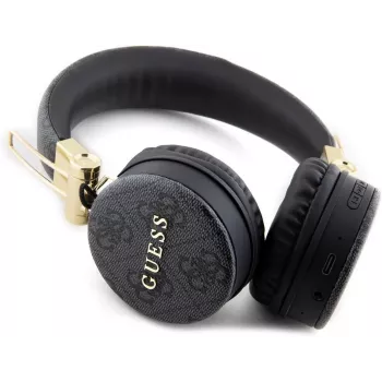 GUESS GUBH704GEMK Auriculares Bluetooth over-ear, negros, 4G Metal Logo