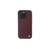 BMW iPhone 16 Pro Max Funda rígida roja Sign Leather Diamond Metal Logo MagSafe