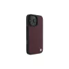 BMW iPhone 16 Pro Max Funda rígida roja Sign Leather Diamond Metal Logo MagSafe