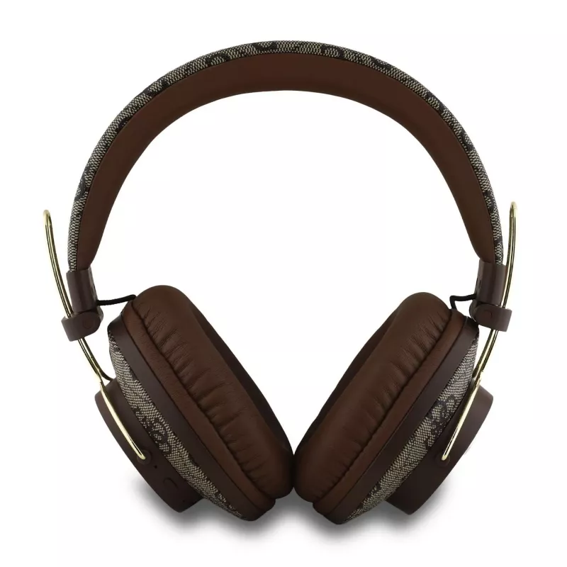 GUESS Auriculares Bluetooth inalámbricos 4G Metal Logo marrón GUBHS72P4FC4MW