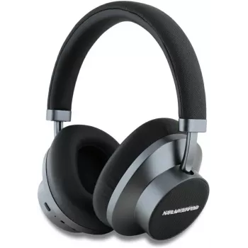 Karl Lagerfeld Saffiano Metal Logo Auriculares Bluetooth inalámbricos on-ear negros